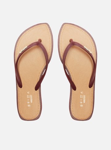Chinelo de Dedo Vinho Leaf Recouro Brizza
