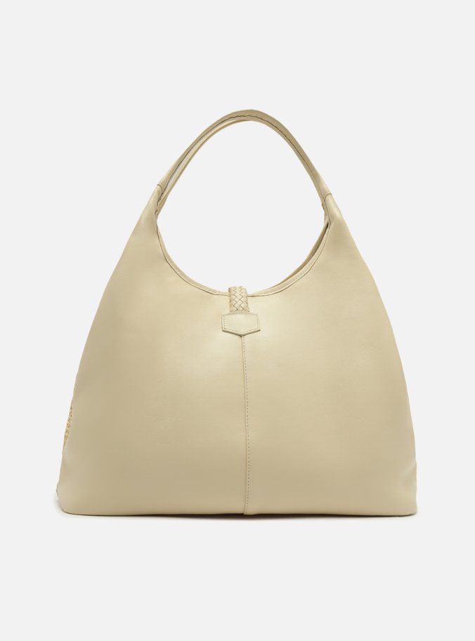 Bolsa Hobo Off White Couro Grande Tressê Lenny