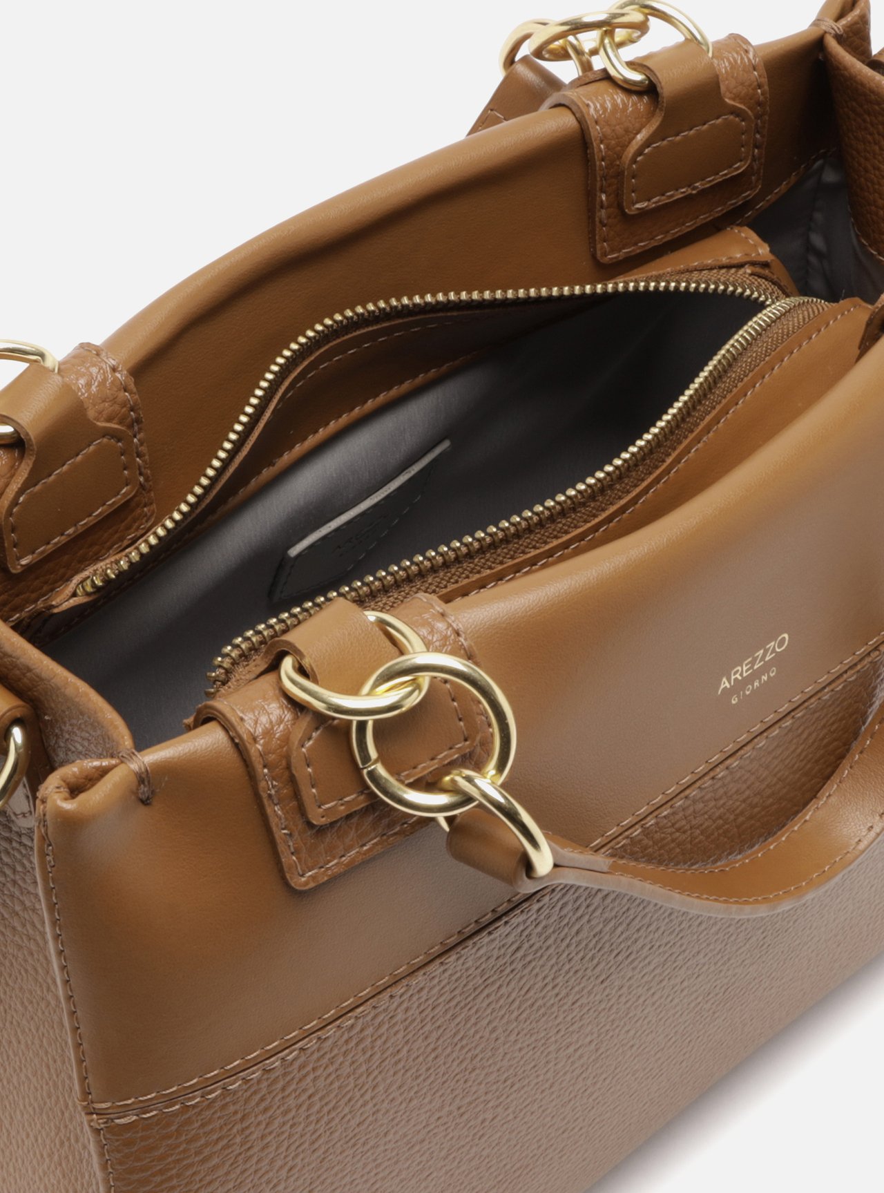 Bolsa Tote Marrom Texturizada Grande Básica — foto 4