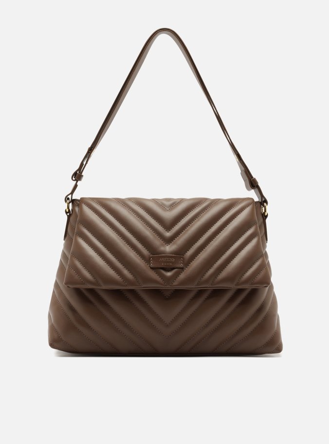 Bolsa Tiracolo Marrom Grande