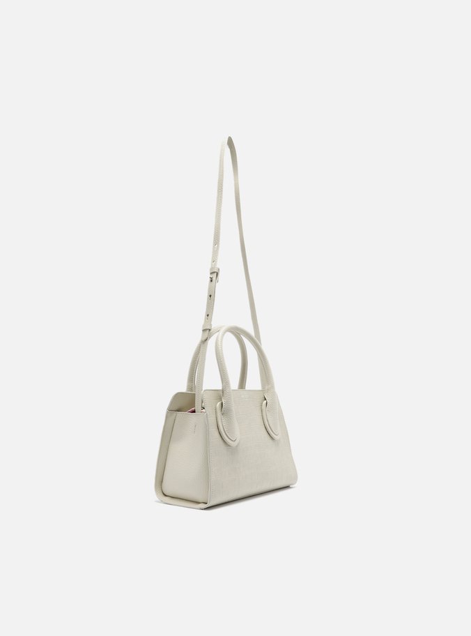 Bolsa Tote Off White Croco Pequena