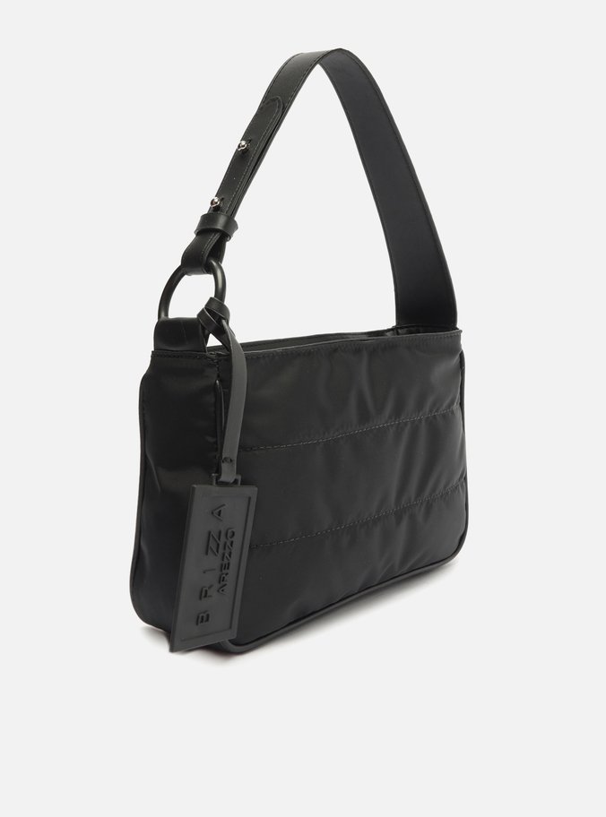 Bolsa Hobo Preta Nylon Pequena Brizza