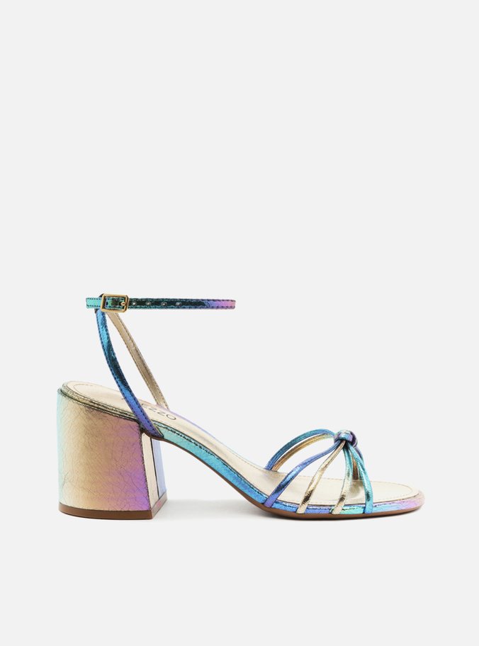 Sandalia metalizada arezzo hot sale
