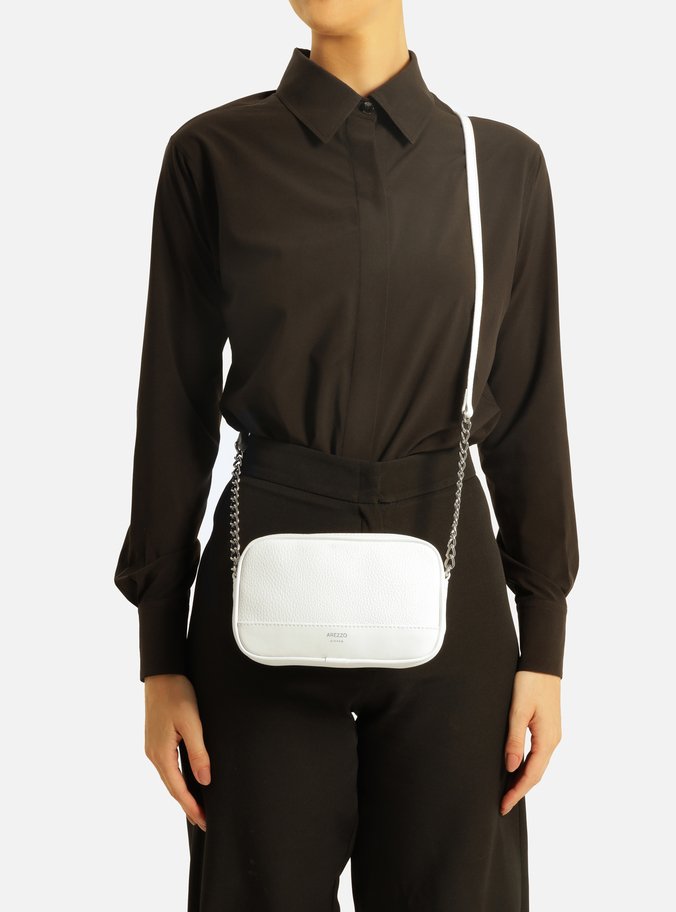 Bolsa Tiracolo Branca Pequena Corrente Basic