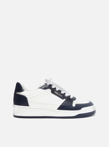Tênis Branco Couro Amarração Navy Nautical