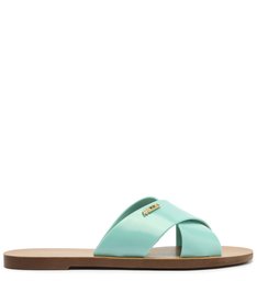 Rasteira Azul Injetada Tiras Cruzadas