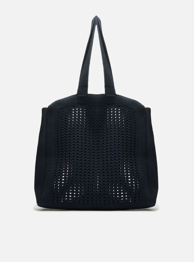 Bolsa Shopping Cinza Crochê Mônaco Grande