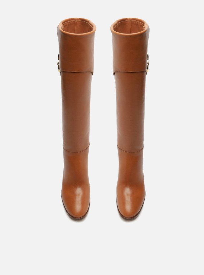 Bota Marrom Couro Cano Longo Savannah