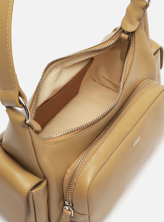 Bolsa Hobo Marrom Couro Bolsos Bold