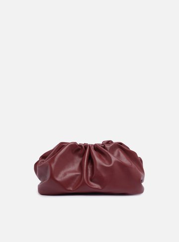 Bolsa Tiracolo Bordô Couro Smashed Média