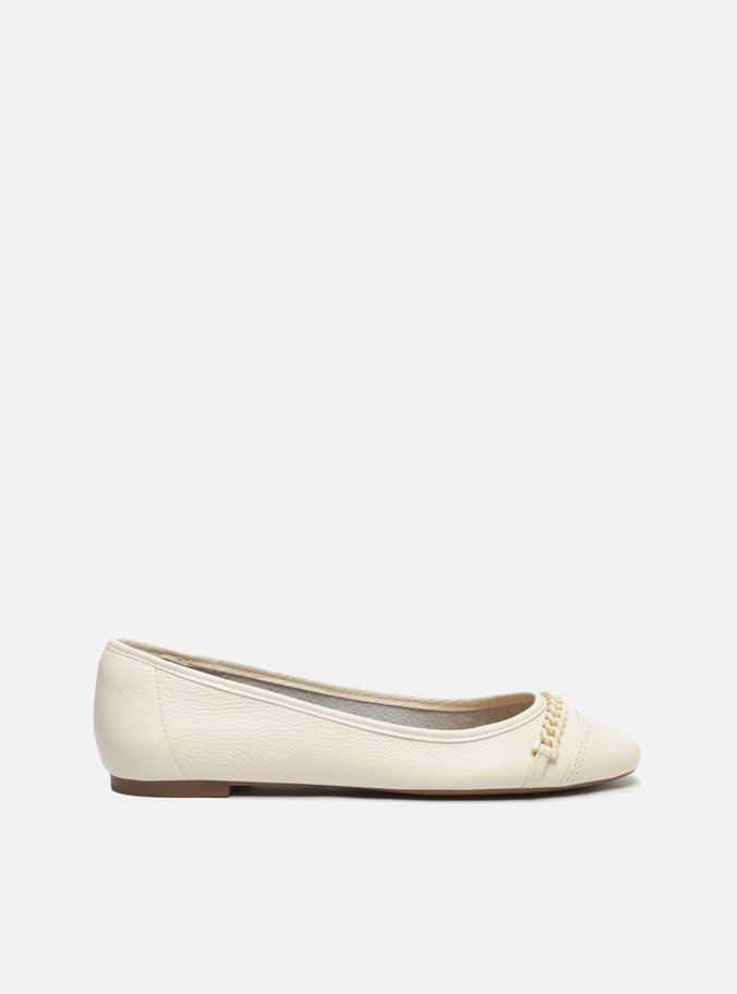Sapatilha Couro Off-White Corrente Mariana
