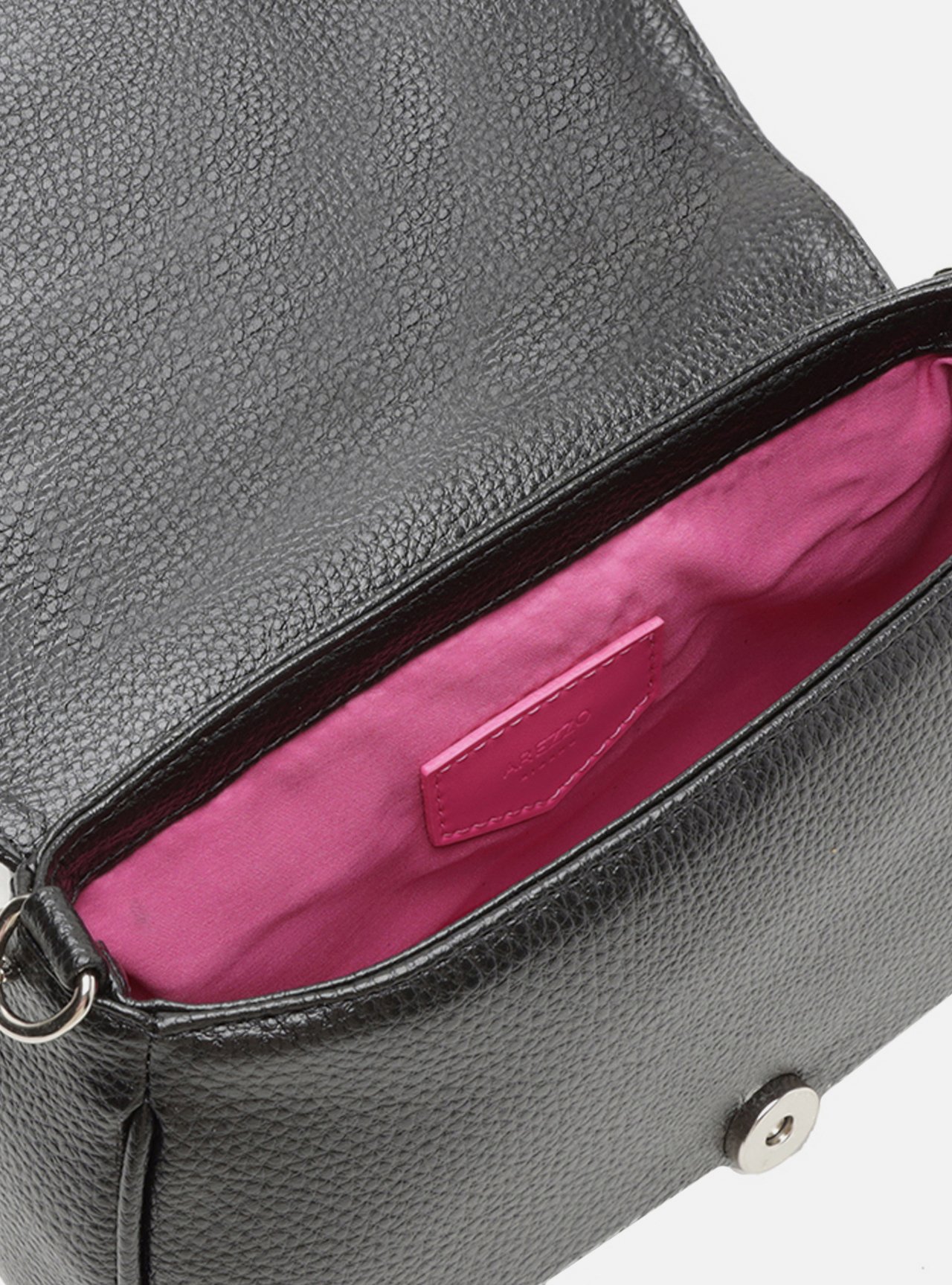 Bolsa Tiracolo Preta Verona Pequena Corrente — foto 4
