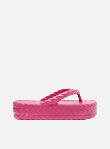 Sandália Rosa Flatform Marrocos Mid