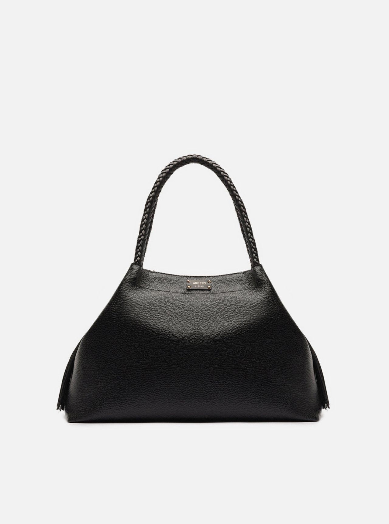 Bolsa Tote Preta Grande Tressê — foto 1