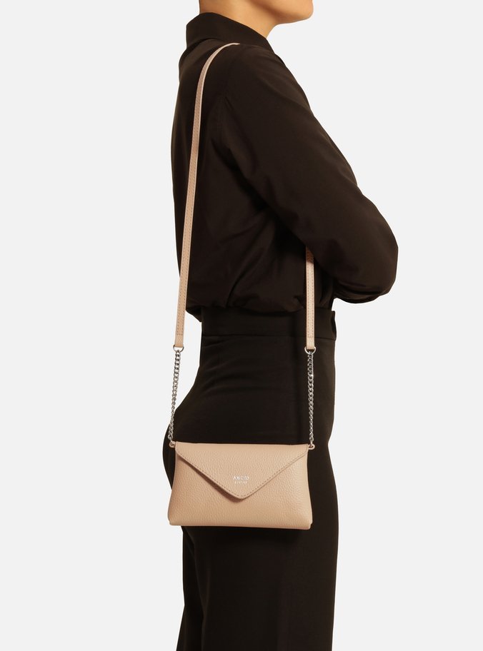 Bolsa Tiracolo Bege Giorno Pequena Envelope
