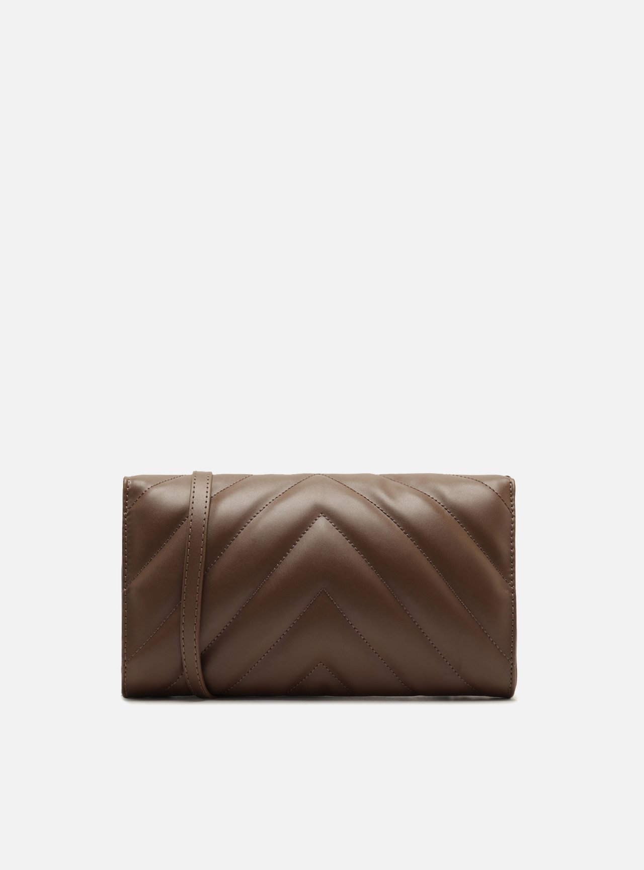Bolsa Tiracolo Marrom Média Matelassê Corrente — foto 3