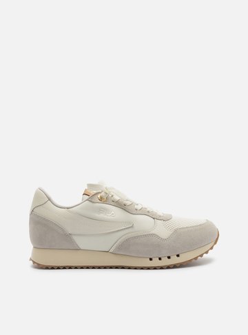 Arezzo — Tênis Branco Solado Esportivo Suede Bordado Fila