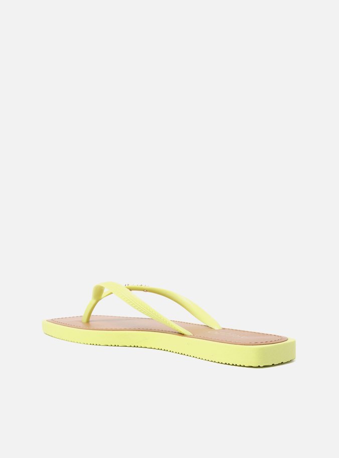 Chinelo de Dedo Verde Lime Bico Quadrado Brizza