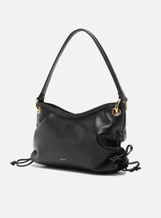 Bolsa Tiracolo Couro Preta Média