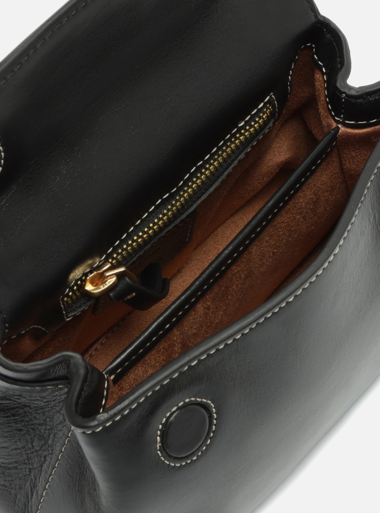 Tiracolo Preta Couro Pequena Bag Charm Victória — foto 4
