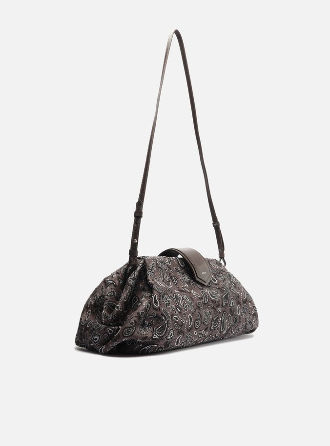 Bolsa Tiracolo Marrom Paisley Grande Livia