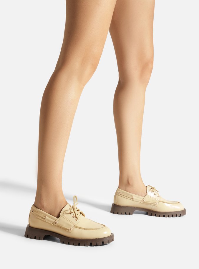 Mocassim Dockside Amarelo Couro Tratorado