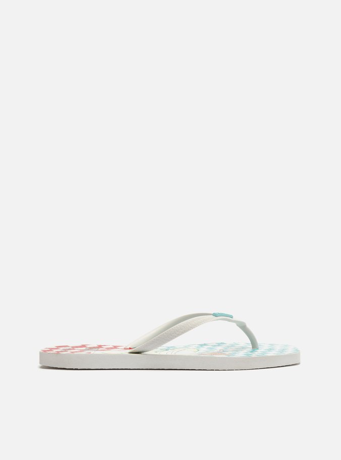 Chinelo de Dedo Estampado Multicolorido Square Brizza
