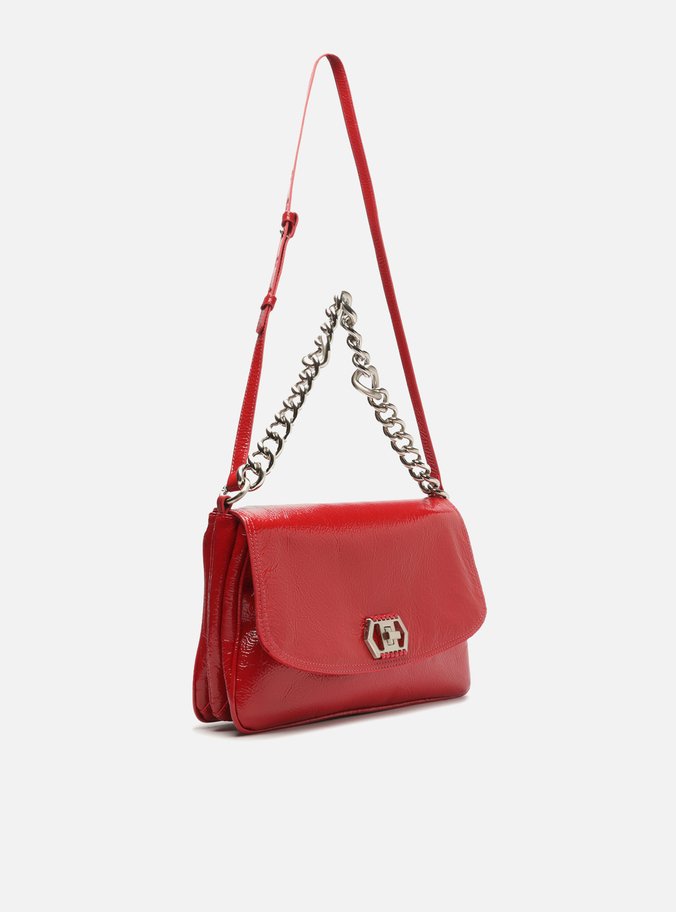 Bolsa Tiracolo Vermelha Couro Amélia Grande