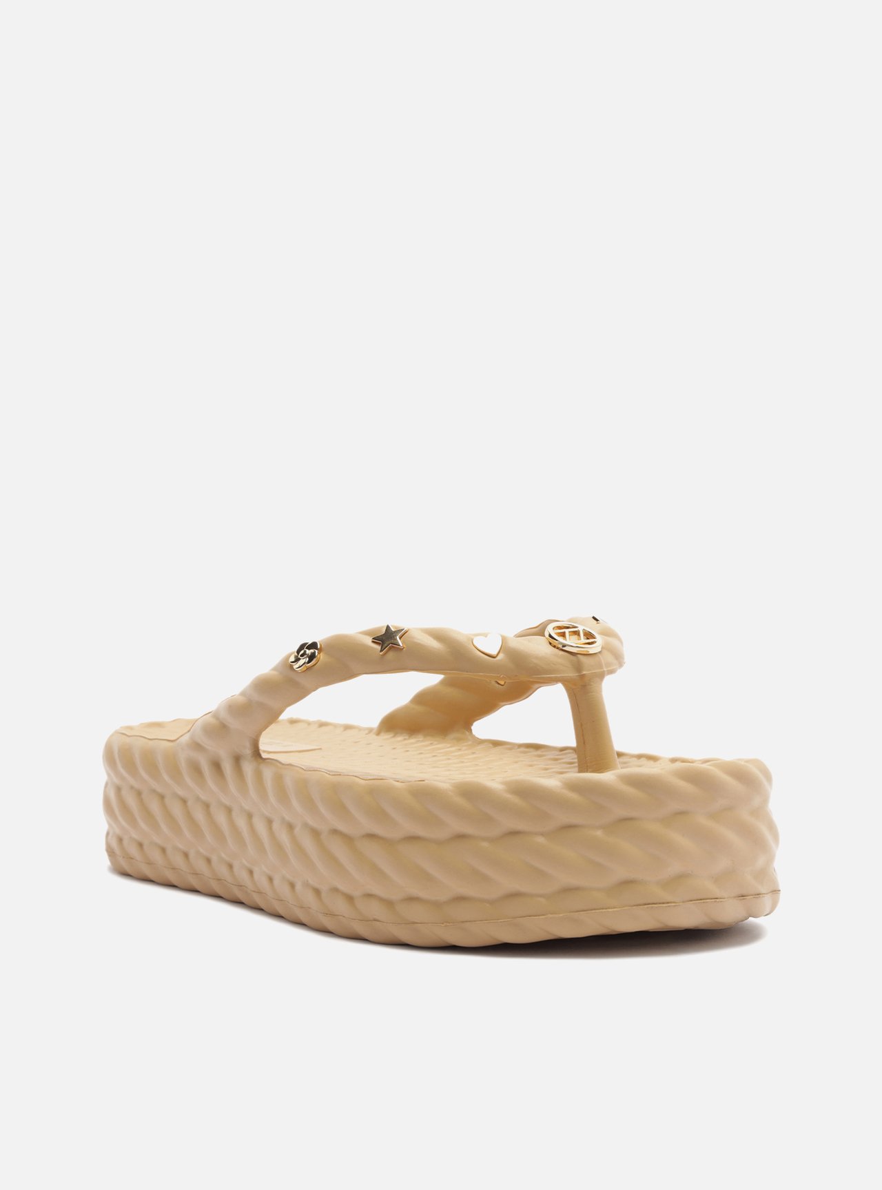 Sandália Nude Flatform Metais Brizza — foto 2