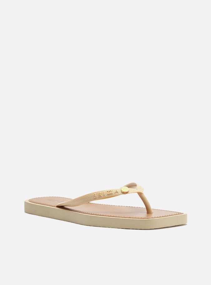 Chinelo de Dedo Branco Recouro Square Smiley