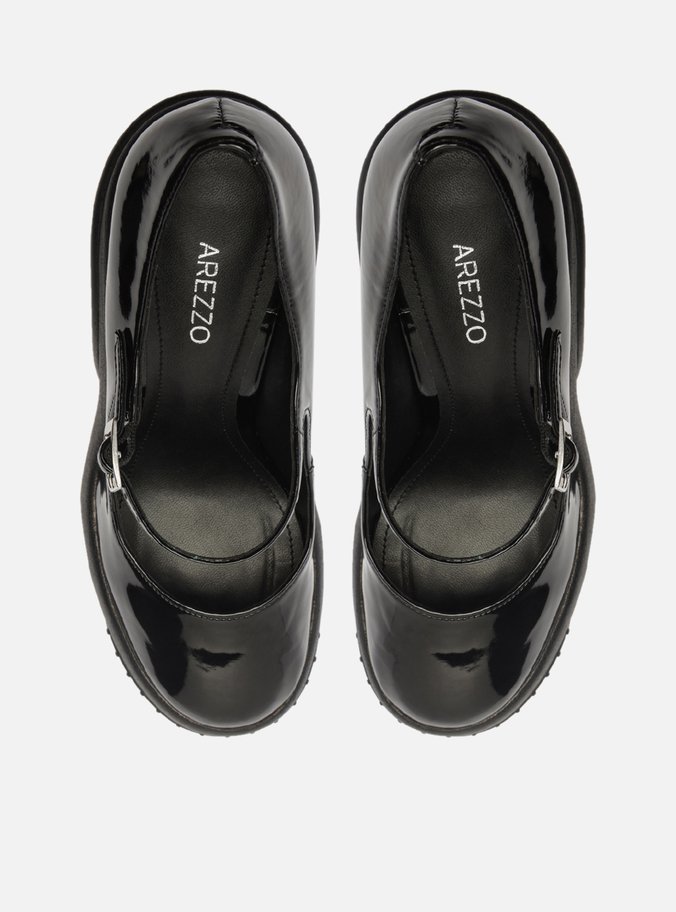 Sapato Boneca Preto Verniz Plataforma Bold