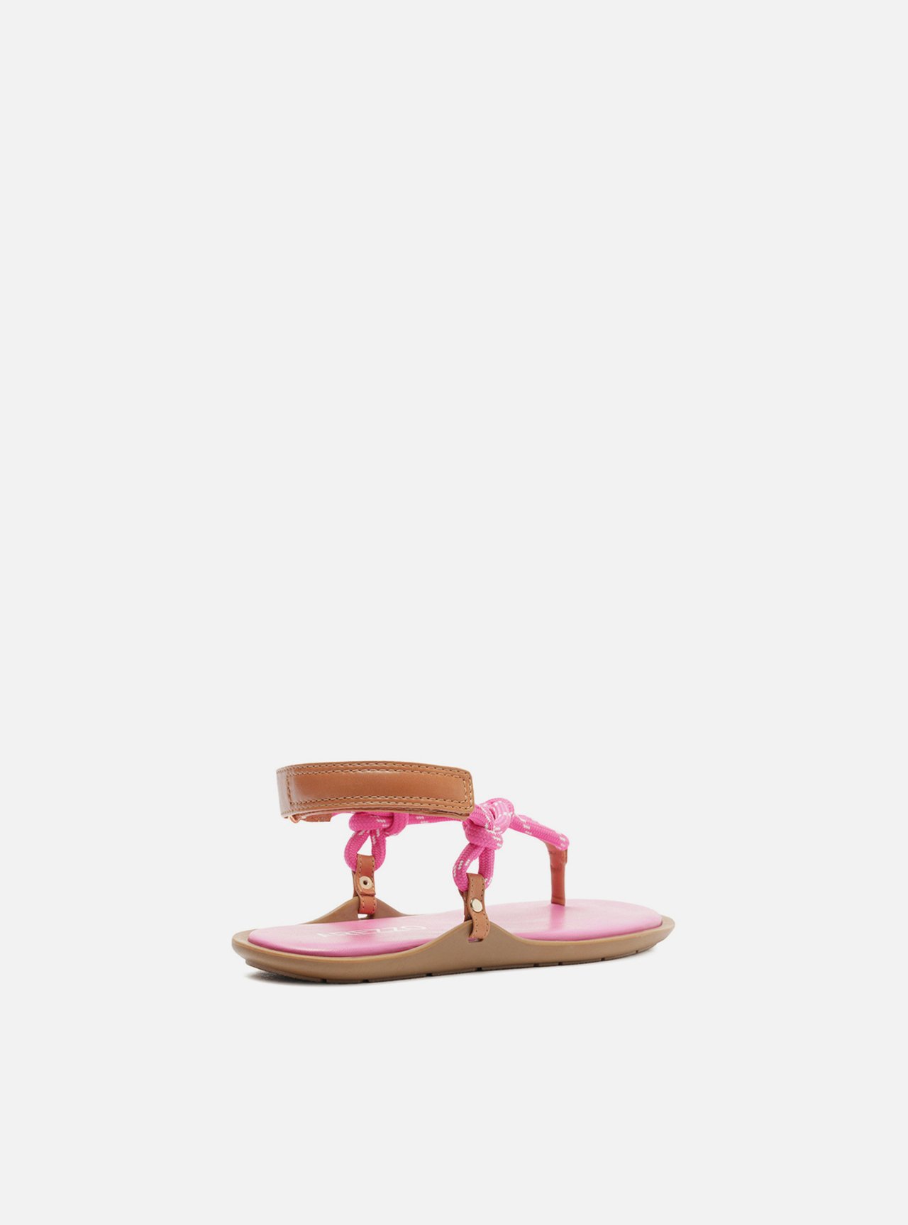 Sandália Rasteira Rosa Couro Custom Anklet — foto 3