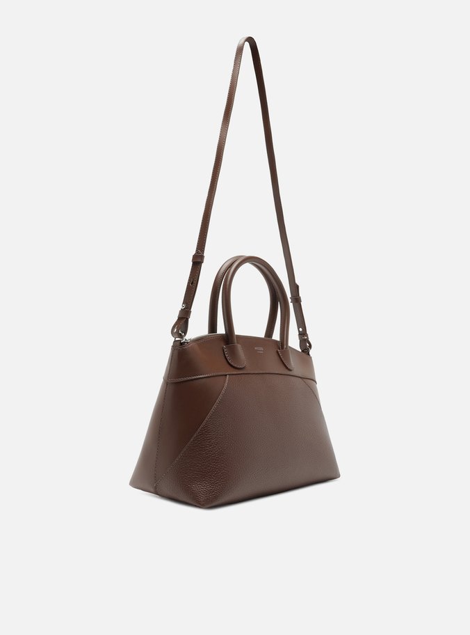 Bolsa Tote Marrom Grande Mix Texturas