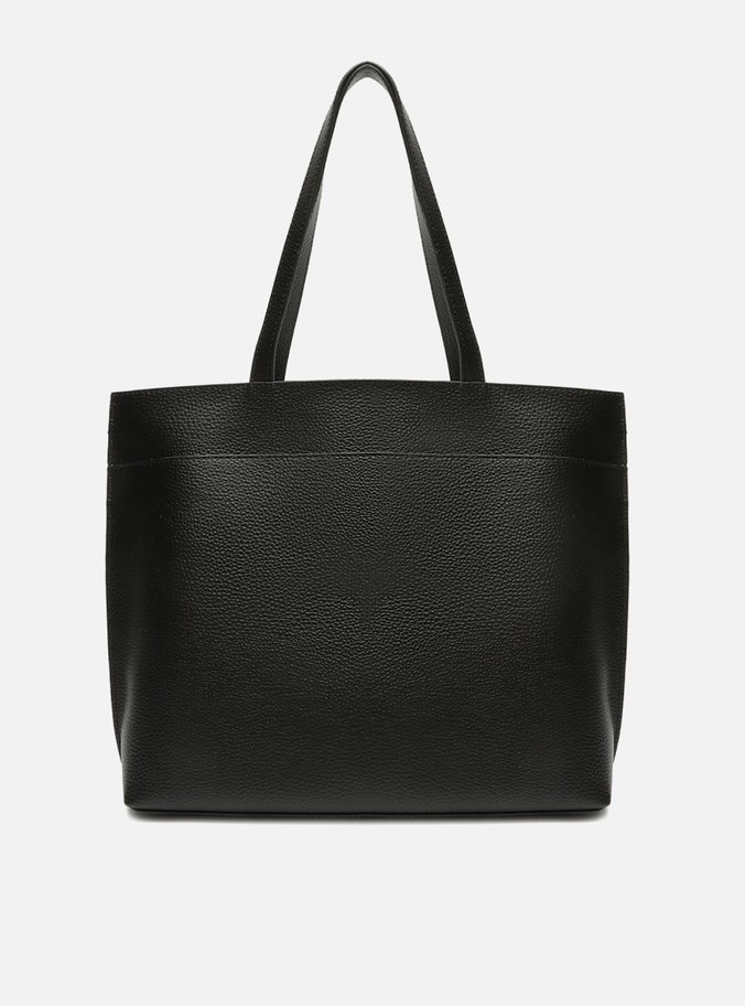 Bolsa Shopping Preta Grande Alças Metais