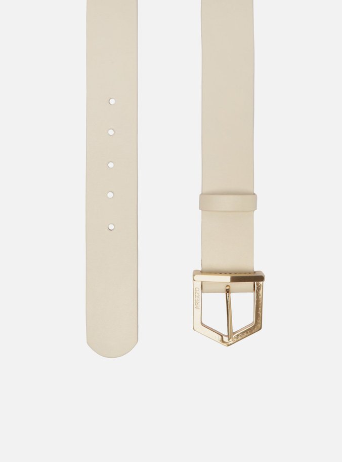 Cinto Off-White Couro Largo Beatriz
