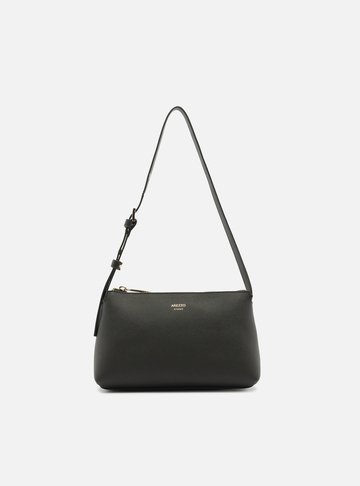 Bolsa Tiracolo Preta Pequena Alça Fivela