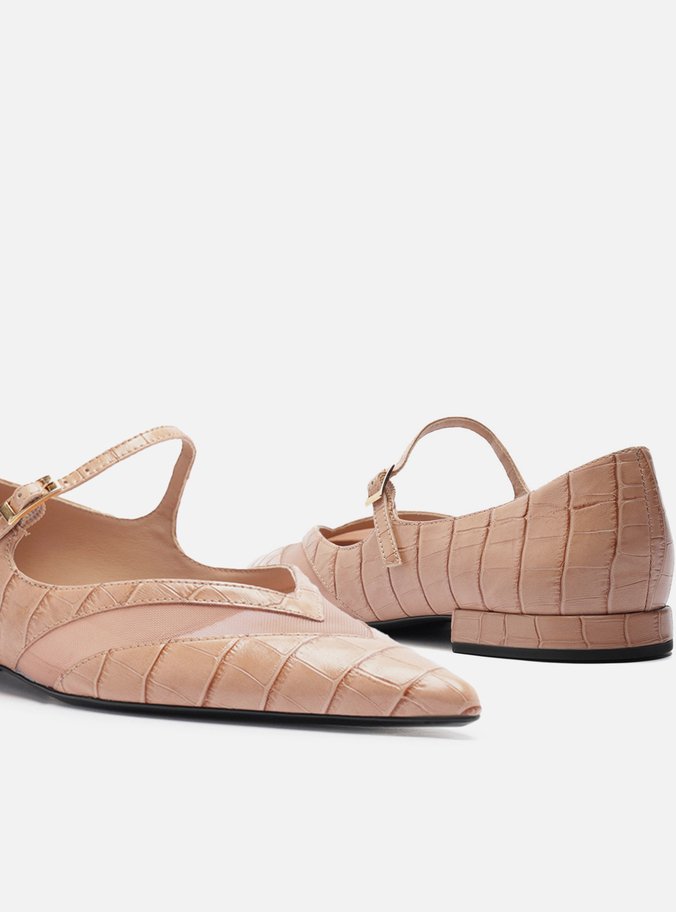 Sapatilha Rosa Croco Tela