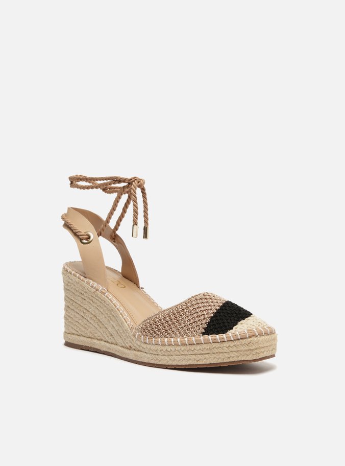 Sandália Espadrille Amarração Nude