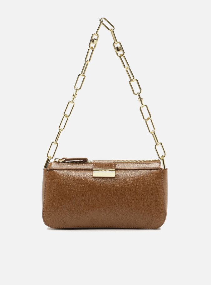 Bolsa Shoulder Marrom Couro Média Corrente
