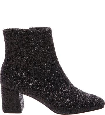 Bota Glitter Cano Curto Total Preto