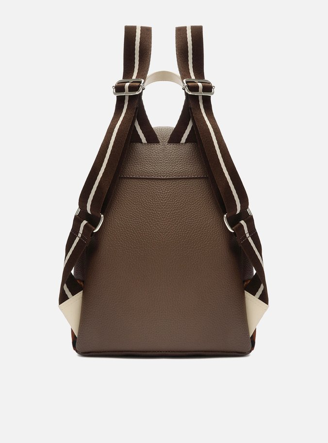 Mochila Marrom Prione Grande Animal Print