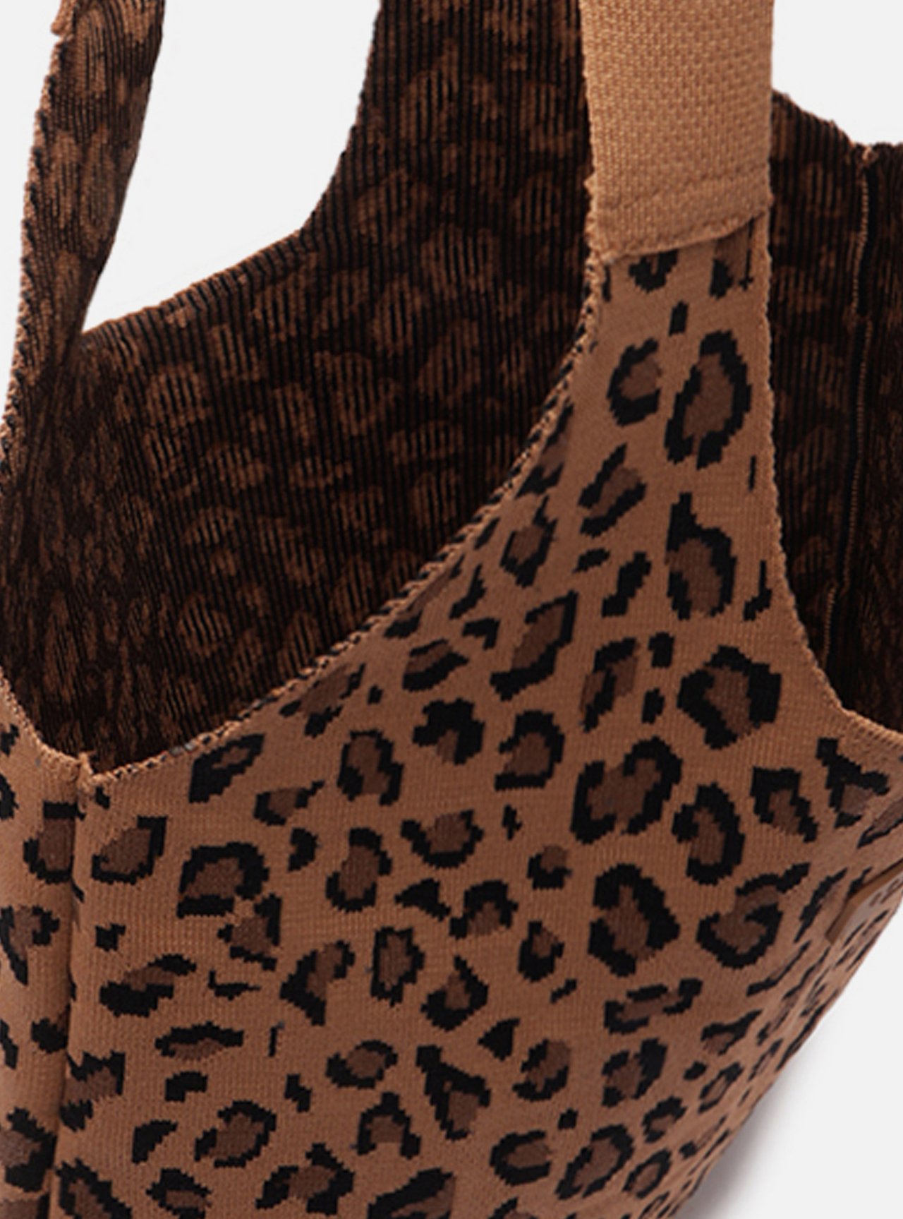 Bolsa Shopping Animal Print Knit Grande Brizza — foto 4
