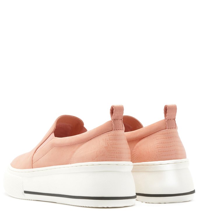 Tênis Slip On Feminino Nobuck Rosa