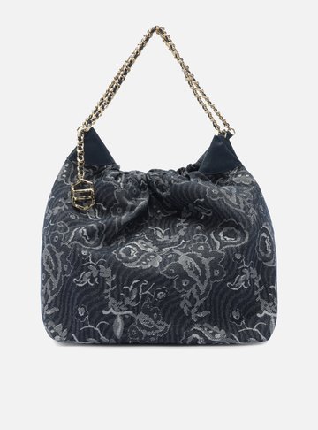 Bolsa Hobo Azul Tecido Grande Fernanda