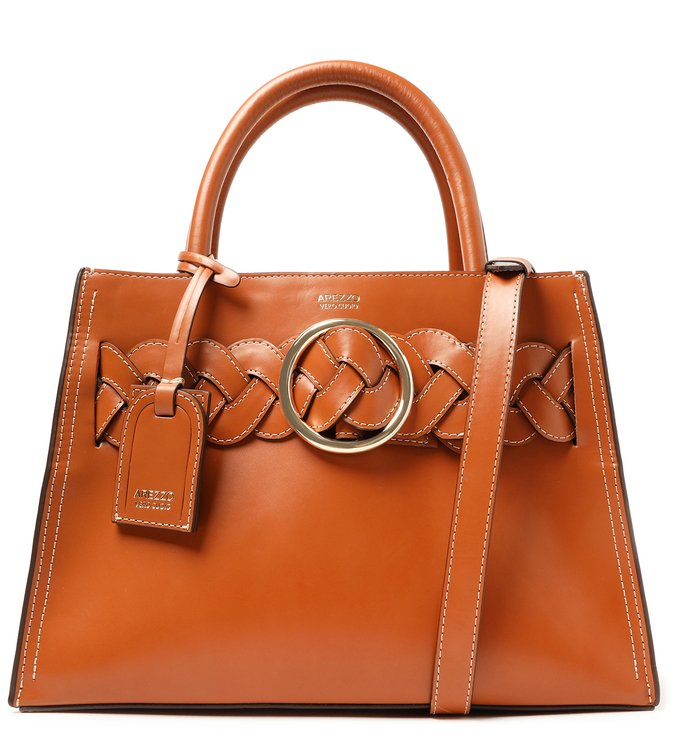 Bolsa Tote Marrom Couro Grande Allegra