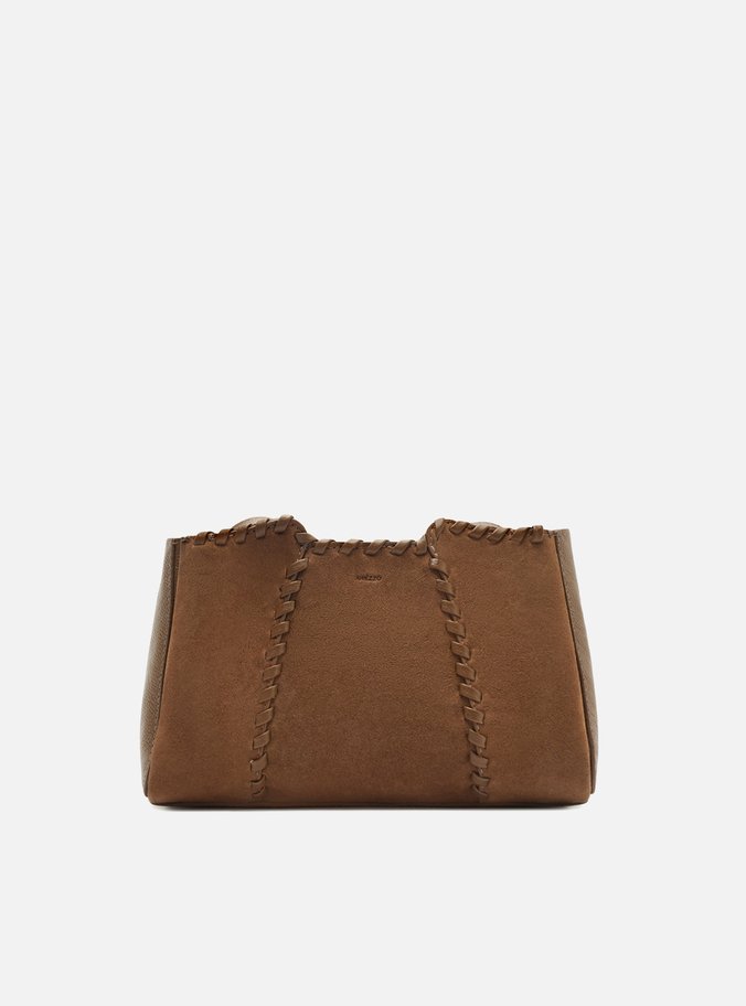 Bolsa Tiracolo Marrom Couro Média Acamurçada