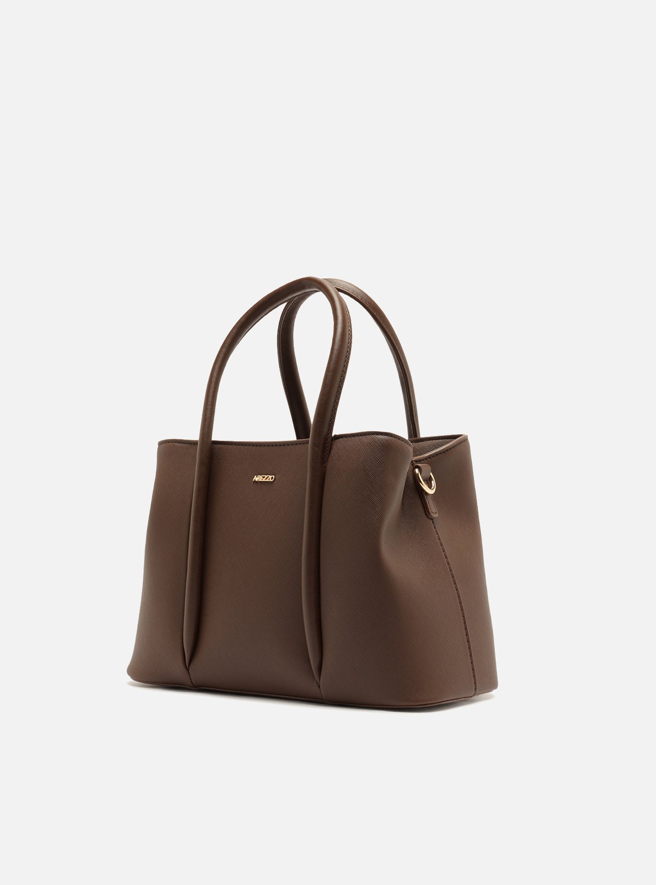 Bolsa Tote Marrom Média Metais — foto 2