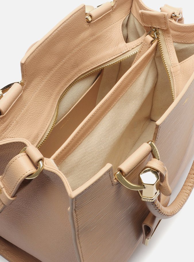 Bolsa Tote Nude Couro Abraccio Grande