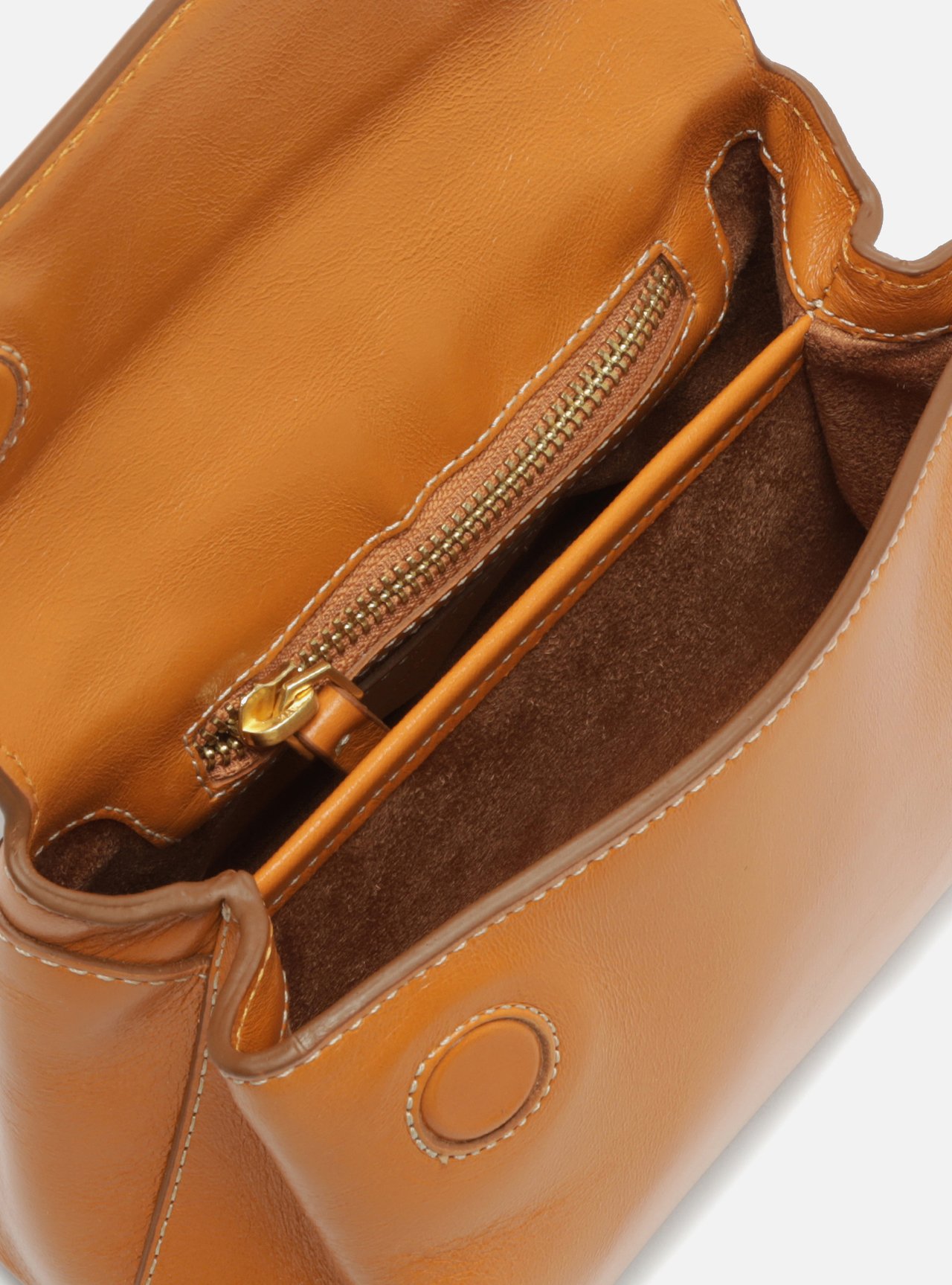 Tiracolo Caramelo Couro Pequena Bag Charm Victória — foto 4