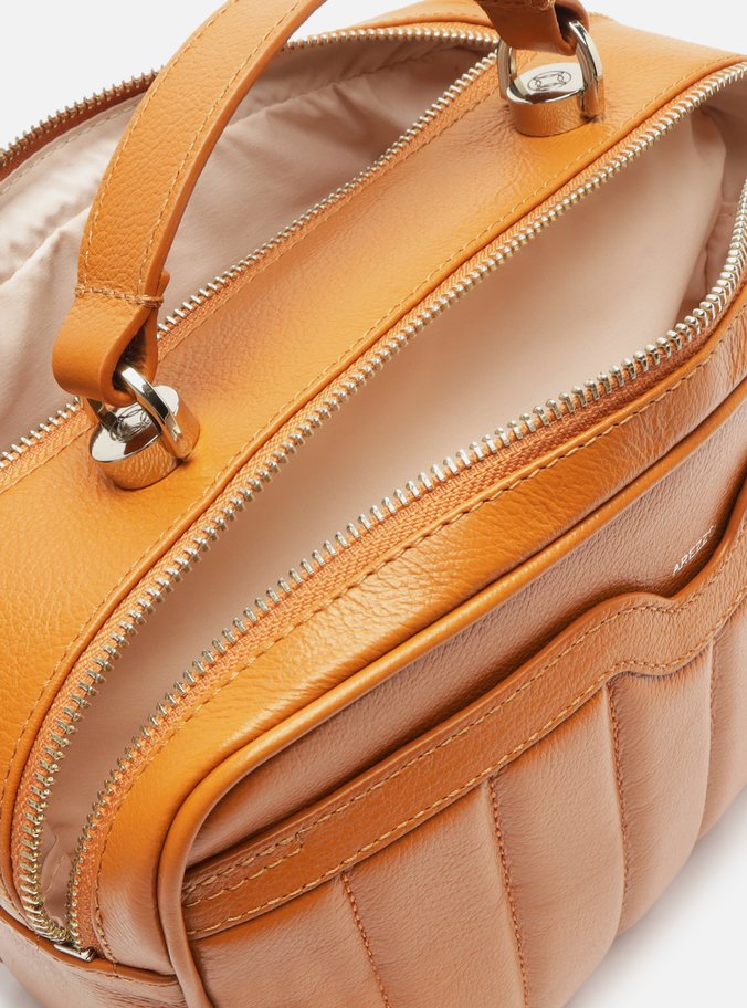 Bolsa Tiracolo Marrom Couro Francine Média
